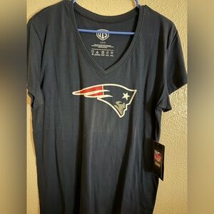 NFL Patriots Navy V-Neck Tee